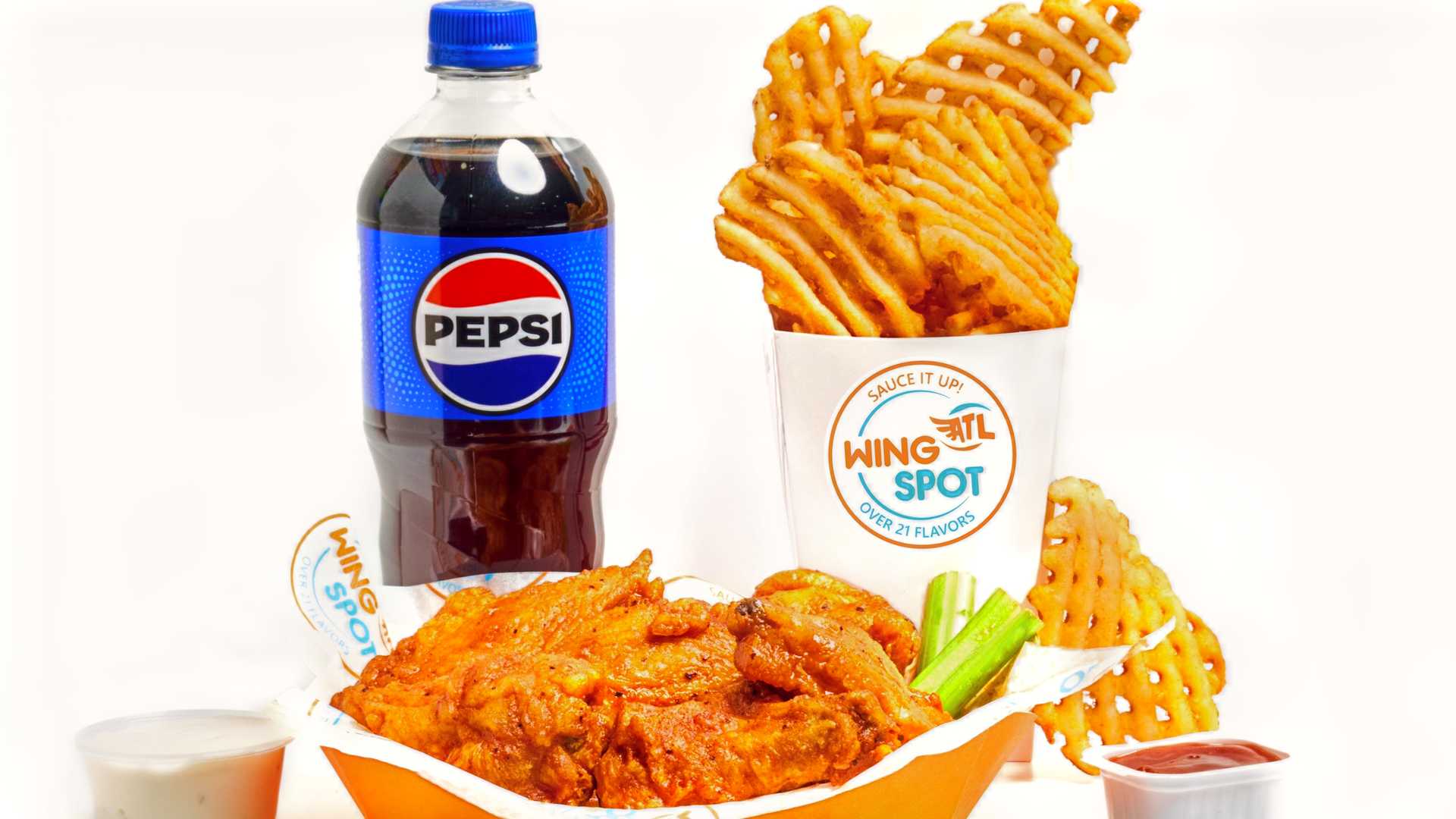 6pc Bone In Wings Combo Meal